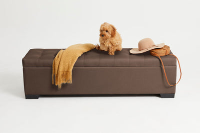 Cam (Quilted Ottoman) - Mocha