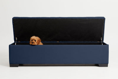 Cam (Quilted Ottoman) - Navy