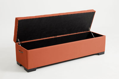 Cam (Quilted Ottoman) - Terracotta