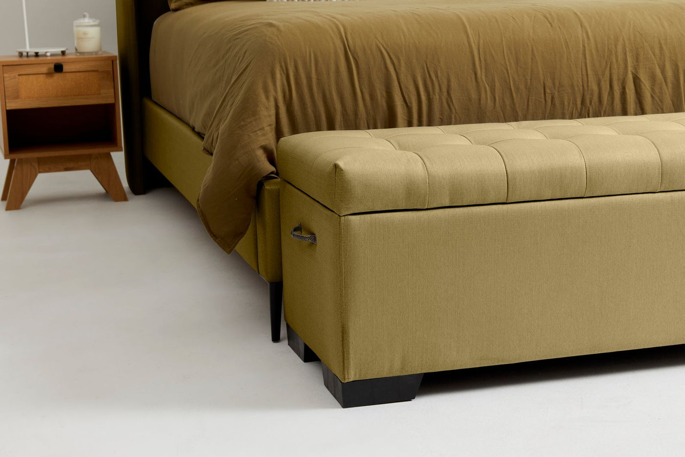 Cam (Quilted Ottoman) - Apple
