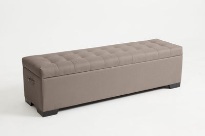 Cam (Quilted Ottoman) - Mink