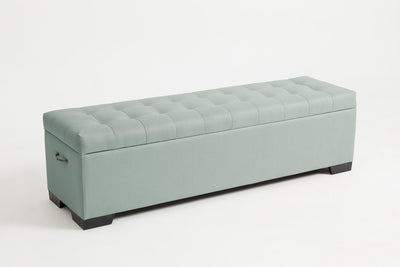 Cam (Quilted Ottoman) - Duckegg
