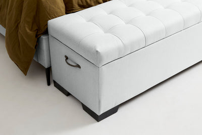 Cam (Quilted Ottoman) - Ivory