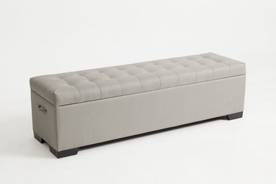 Cam (Quilted Ottoman) - Smoke